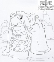 coloriage reine des neiges le roi des trolls